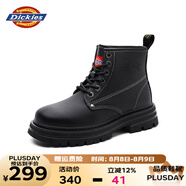 Dickies馬丁靴男鞋秋季英倫風(fēng)靴子男百搭高幫皮靴男女情侶靴潮流工裝鞋子 黑色S28（女款） 37 【偏大一碼，適合運(yùn)動(dòng)鞋38】