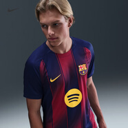 耐克（NIKE）官方2025/26 賽季巴薩主場球迷版 NIKE 男子速干足球球衣HJ4590 456深寶藍/深寶藍/貴族紅/中西金 S