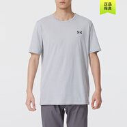 安德瑪（Under Armour）t恤男  秋季新款快干Tech 2.0 健身運(yùn)動服訓(xùn)練針織透氣運(yùn)動短袖 灰色【親膚·透氣】 60%棉混紡面料 2XL 185/104A