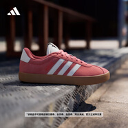 adidas「T頭鞋」VL COURT 3.0休閑板鞋德訓鞋女子阿迪達斯輕運動 柔和淺猩紅/亮白/淺紅     36