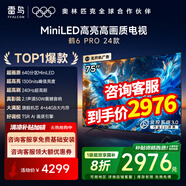 FFALCON【2976送免費(fèi)安裝】雷鳥國(guó)家補(bǔ)貼 75英寸鶴6 Pro 24款 MiniLED電視機(jī)4K超高清智能液晶電視機(jī) 75英寸 包官方安裝 安裝版（專用掛架安裝包）