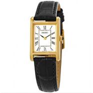 精工(SEIKO)手表太陽能簡(jiǎn)約時(shí)尚方形皮帶腕表男女表SUP250SWR054 SWR054 石英款 女款