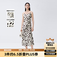 艾諾絲雅詩商場同款夏季新品幾何圖形波點側(cè)開叉吊帶連衣裙20439005 藝術(shù)幾何 M