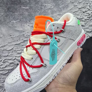 莆田男鞋爆款OW聯(lián)名綁帶Dunk百搭潮流透氣板鞋男女潮鞋ins運動(dòng)鞋 OW紅綁帶[摩擦有聲] 41