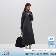 范思藍(lán)恩23FS14498慵懶風(fēng)針織連衣裙女冬直筒中長(zhǎng)款彩點(diǎn)紗毛衣裙 灰色彩點(diǎn) M