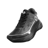 準者（RIGORER）籃球裁判鞋新款 運動(dòng)休閑跑鞋 網(wǎng)面透氣 EVA鞋底 漆皮款 黑色 黑銀Z124260711 網(wǎng)眼 白標 42