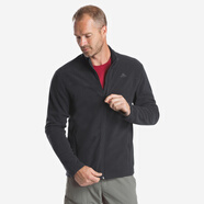 迪卡儂（DECATHLON）保暖戶外抓絨衣外套男女運(yùn)動(dòng)寬松秋搖粒絨外套沖鋒衣內(nèi)膽 男款-全拉鏈-黑色 L