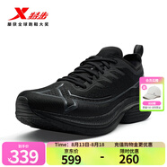 特步一體成型3代跑步鞋男體考耐久競(jìng)訓(xùn)支撐輕盈跑鞋女休閑運(yùn)動(dòng)情侶鞋 黑-男 40