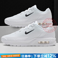 耐克（NIKE）男鞋 25夏新款AIR緩震氣墊鞋舒適耐磨低幫休閑鞋輕便透氣跑步鞋男 MAX氣墊/純白色【曬圖-10】 40 碼（內長(cháng)250mm）