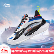 李寧童鞋兒童籃球鞋年秋季新款男大童緩震回彈云底運動(dòng)鞋YM 標準白黑色050-1 42