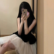 奧洛黛婭公主風(fēng)絲絨拼接網(wǎng)紗無袖背心連衣裙女秋冬高級感氣質(zhì)蓬蓬裙圣誕裙 圖片色 S