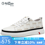 金利來(lái)男鞋2025夏季款男士休閑鞋男印花簡(jiǎn)約百搭板鞋透氣青春時(shí)尚潮鞋男 白色 40 （歐碼，偏大一碼）