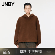 JNBY/江南布衣秋冬衛(wèi)衣寬松連帽套頭搖粒絨上衣休閑松弛5OA412940 219/棕咖 M