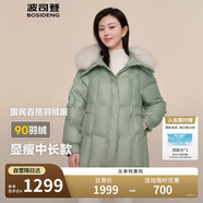 波司登冬季羽絨服女款短款翻領(lǐng)大毛領(lǐng)新國標(biāo)90絨商場同款修身外套
