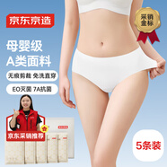 京東京造 7A抗菌一次性內(nèi)褲女士無痕冰絲內(nèi)褲透氣免洗出差旅行5條裝L碼