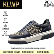 KLWP香港高檔奢侈品男鞋板鞋男夏季潮流百搭時(shí)尚拼接運(yùn)動(dòng)休閑鞋 黑色 40