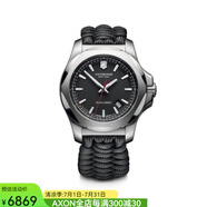 維氏（VICTORINOX）男士石英手表I.N.O.X.防水200m黑色43mm織物表帶241726 only os