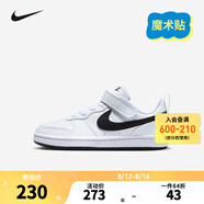 NIKE 耐克男女童休閑板鞋COURT BOROUGH魔術(shù)貼易穿脫兒童運動童鞋低幫 DV5457-104 31 【建議腳長19cm】