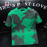 AEMAPE短袖T恤男歐洲站高端個(gè)性時(shí)尚夏裝新款潮流修身品牌衣服ins潮 綠色 M