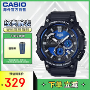 卡西歐（CASIO）手表 經(jīng)典大盤休閑時尚腕表戶外運動防水男士手表 MCW-200H-2AVDF