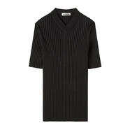 吉爾·桑達（Jil Sander）男士彈性V領(lǐng)短袖T恤透氣舒適休閑百搭解析說明 字符數(shù)個中文字符 黑色 均碼 |IT-50