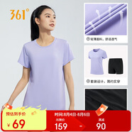 361°跑步運(yùn)動(dòng)套裝女士夏季衣服新款休閑短袖短褲兩件套662414001H-4