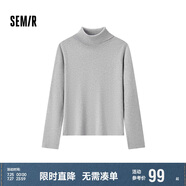 森馬（Semir）森柔毛衫|毛衣女基礎(chǔ)款高領(lǐng)緊身2024冬季純色套頭衫109724107011