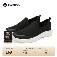 Rapido靂霹道春秋新款情侶款簡(jiǎn)約休閑鞋舒適輕便健步鞋CQ4ZK3S10 黑色 37