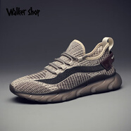 Walker Shop 男鞋夏季透氣網(wǎng)面休閑鞋百搭氣墊軟底男士運(yùn)動(dòng)鞋跑步鞋 咖啡色 38