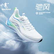 喬丹QIAODAN馳風(fēng)跑步鞋運動(dòng)鞋男秋冬季新款一體織輕便減震透氣慢跑鞋 喬丹白/數碼藍 -男 39