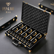 梵卡奇（FANKAQI）金箔白酒杯套裝分酒器家用小酒杯酒壺高檔酒具送長輩喬 金箔尊貴皮箱裝【10壺10杯】