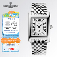康斯登（Frederique Constant）百年典雅手表女瑞士手表皮帶女表方盤女士腕表情人節(jié)禮物送女友 FC-235S2C6B