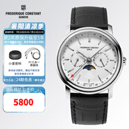 康斯登（Frederique Constant）瑞表原裝百年典雅系列石英表日期月相顯示男士手表FC-270M4P6 FC-270SW4P26