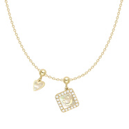 何方珠寶（HEFANG Jewelry）HEFANG何方笑臉K金項鏈14K金鉆石輕奢飾品生日禮物 金色