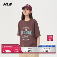 MLB官方 KARINA同款涼感復(fù)古百搭運動潮流休閑T恤25夏季新款TSV06 波士頓紅襪隊/棕色 2XL