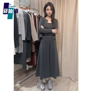 莜仙格2025年新款三件套春秋穿搭裙女感韓系氣質(zhì)時(shí)氣針織開(kāi)衫吊帶半身裙 半身裙單件-深灰 L 身高 160-170 體重 110-130斤