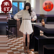 夏典素訂女王（SE.PSTP）小個子巨好看度假風白色襯衫連衣裙子女夏季2025新款波西米亞短裙 【白色套裝】無腰帶【今年流行/ S 40/45kg
