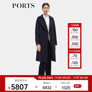 PORTS寶姿秋冬新品女裝大衣YLD9C027LZW019 丈青混色 S