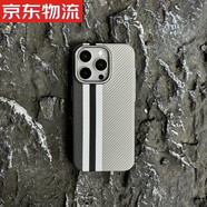 玖索撞色碳纖維紋適用16蘋(píng)果15promax磁吸手機殼iPhone14pro超薄硬殼13保護套12高級凱夫拉紋Magsa 大孔金屬鏡頭【磁吸款-灰色-黑白豎條】夜光碳纖維紋 iPhone 13 Pro Max