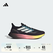 adidas PUREBOOST 5隨心暢跑超輕緩震回彈防滑耐磨跑鞋阿迪達(dá)斯   黑色/白金屬   36