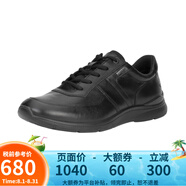愛步（ECCO） 男鞋春夏款透氣系帶戶外休閑鞋 GTX防水 511614 01001-黑色 41
