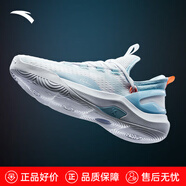 安踏（ANTA）KT3 Team｜籃球鞋男湯普森夏季中幫透氣防滑減震學(xué)生實(shí)戰(zhàn)運(yùn)動(dòng)鞋子 【KT-FLY】安踏白/淡鋼藍(lán)-1 42 (260mm)