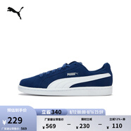 彪馬（PUMA）復(fù)古休閑黑白薄底板鞋男女款經(jīng)典百搭運(yùn)動鞋SMASH 361730 深藍(lán)色-白-20 35.5