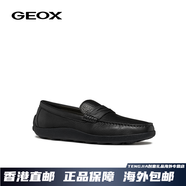 健樂(lè)士（GEOX）男鞋2024秋季新款莫卡辛鞋樂(lè)福鞋SPHERICA EC14 U46HLA 黑色C9999 39