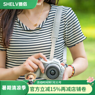 攝侶佳能r50保護套R6相機包R8底座R7v1皮套R10牛皮殼R5r6二代R100V1相機套rp保護殼真皮掛繩背肩帶配件 R50/R100海鷗灰真皮保護套+同色調(diào)節(jié)真皮肩帶