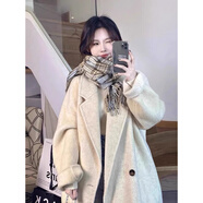 內蒙鄂爾多斯市產(chǎn)羊毛燕麥色雙面羊絨大衣女小個(gè)子2025秋冬季新款 燕麥色90白鴨絨加厚 燕麥色90白鴨絨加厚 XS .(105斤以下)