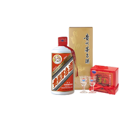 茅臺（MAOTAI）飛天 53度 出口海外版 貴州飛天茅臺 醬香型白酒 500ml（帶杯） 53%vol 500mL 1瓶 海外出口版