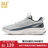 361度男鞋運動(dòng)鞋夏季新款361男輕速跑鞋 光子灰/懷舊藍 44