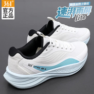 361°男鞋防潑水運(yùn)動(dòng)鞋子男秋季新款雨屏7.0雨屏6.0戶外透氣跑步鞋 羽毛白/水霧藍(lán) 【雨屏Lite】 39