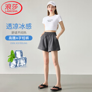 浪莎短褲女夏季薄款運(yùn)動(dòng)休閑風(fēng)松緊腰速干百搭顯瘦外穿五分褲女